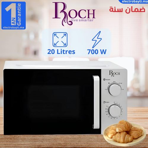 Roch Micro ondes - 20L - 700W - Plusieurs niveaux de puissance
 Fiche Technique et Prix au Maroc
