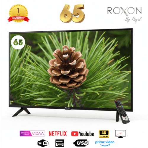 Roxon FL 65 SA - Télévison – 65" Full HD Smart TV Android 14 - Récepteur Intégré +TNT + HDMI + USB.
 Fiche Technique et Prix au Maroc