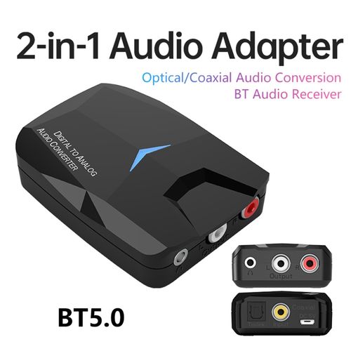 Convertisseur Audio Bluetooth 5.0 Adaptateur numérique vers analogique sans fil
 Fiche Technique et Prix au Maroc