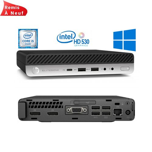 Hp Elitedesk 600 G3 Mini WiFi Core i5-6500T - 8Go DDR4 - 256Go SSD - Win 10 Pro (Remis à Neuf)
 Fiche Technique et Prix au Maroc