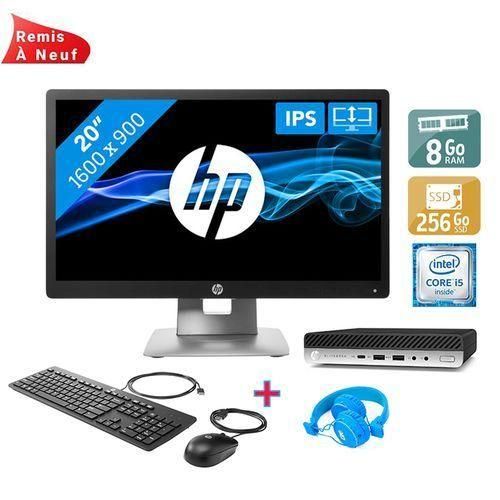 Hp Elitedesk 600 G3 Mini Core i5 - 6th Gén - 8Go , 256Go SSD avec Ecran EliteDisplay E202 20" (Remis à Neuf)
 Fiche Technique et Prix au Maroc