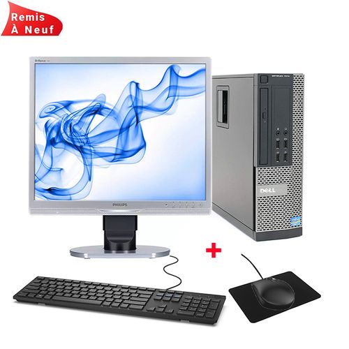 DELL Optiplex 790 SFF - Intel Core i3-2100  4Go ,  500Go avec Ecran Philips 19" (Remis à Neuf)
 Fiche Technique et Prix au Maroc
