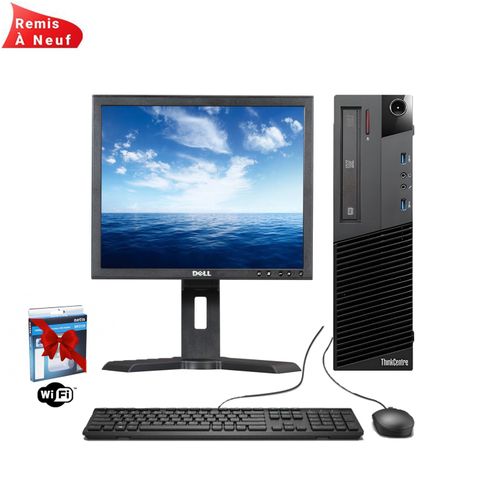 Lenovo ThinkCentre M83 Pentium G3250 - RAM 8Go, HDD 500Go avec Ecran Dell 17" (Remis à Neuf)
 Fiche Technique et Prix au Maroc