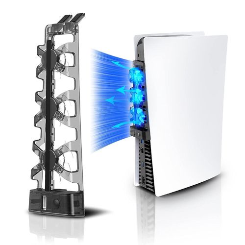 Dobe Ventilateur PS5 Playstation5 refroidissement, Vitesse réglable, lumière LED, Port USB 3.0
 Fiche Technique et Prix au Maroc