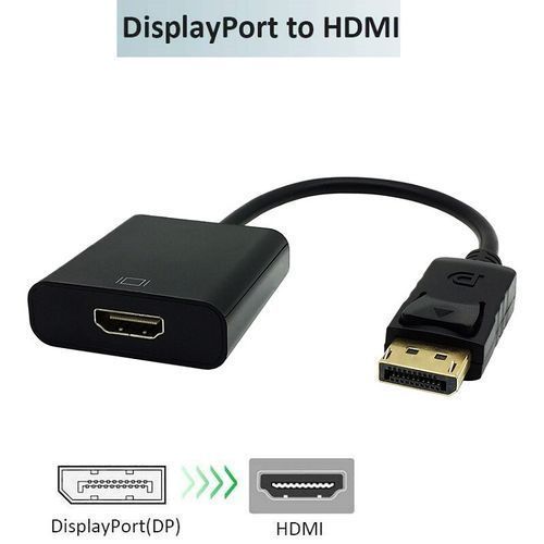 Câble Adaptateur DP pour Display port mâle vers HDMI Femelle - Noir
 Fiche Technique et Prix au Maroc