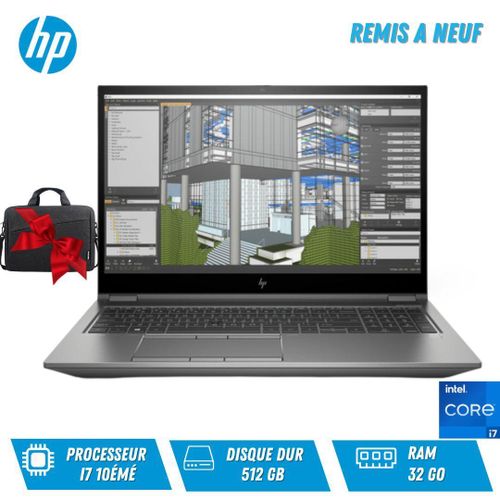 DELL Zbook Fury 15 G7 Intel® Core™ i7 i7-10850H Station de travail mobile 15,6" RAM 32 Go DDR4 Disque Dur 512 Go SSD Windows 11 Pro (Remis à neuf)
 Fiche Technique et Prix au Maroc