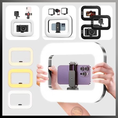 Anneau Lumineux LED Portable à Main – Ring Light Rechargeable, Température Bicolore Réglable, Stabilisateur Vidéo pour Smartphone, Caméra & GoPro
 Fiche Technique et Prix au Maroc