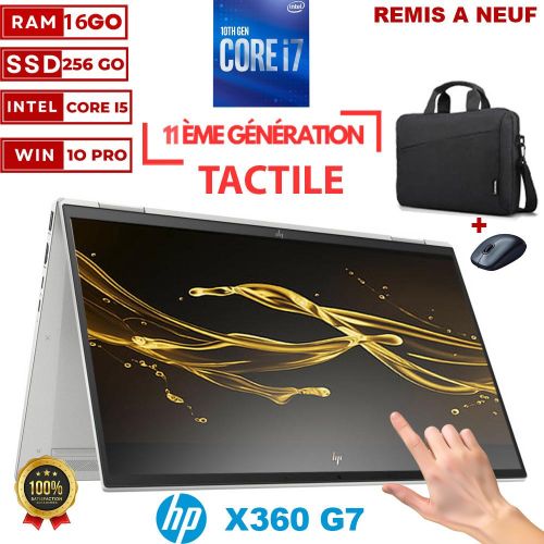 Hp PC Portable ELITEBOOK X360 G7-1040 -10810U -INTEL CORE I5-10éme -8GB- 256GB SSD- FHD Rotation Tactile- À NEUF/
 Fiche Technique et Prix au Maroc