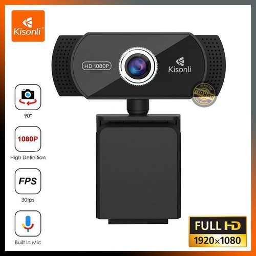 Kisonli Webcam PC-2 Full HD 1080P avec Microphone Intégré, Mise au Point Automatique et Connexion USB Plug & Play pour PC, Ordinateur Portable et Streaming
 Fiche Technique et Prix au Maroc