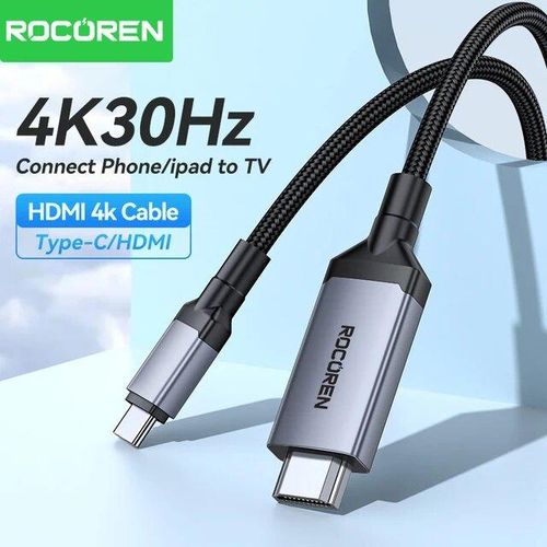 ROCOREN Câble HDMI Type-C 4K Ultra Clair – 1m Connecteur Haut de Gamme
 Fiche Technique et Prix au Maroc