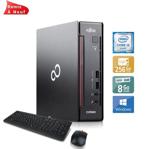 Fujitsu Siemens ESPRIMO Q556-2 Mini Pc Core I5-6400T 2.2 GHz - RAM 8Go , 256Go NVMe (Remis à Neuf)
 Fiche Technique et Prix au Maroc
