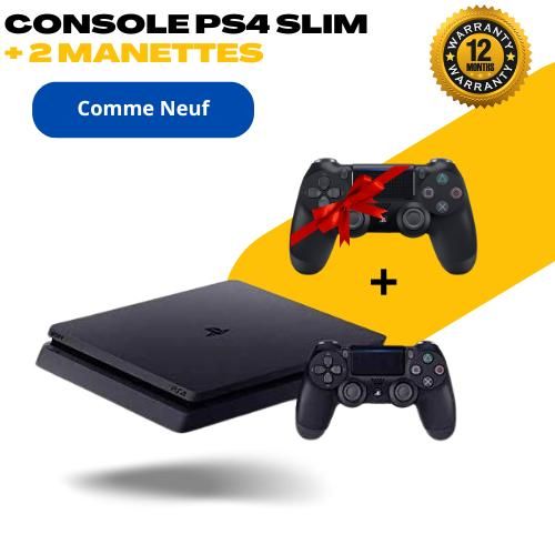 Sony Console Ps4 Slim 500Gb COMME NEUF + 2 Manettes - Garantie 1 an 
 Fiche Technique et Prix au Maroc