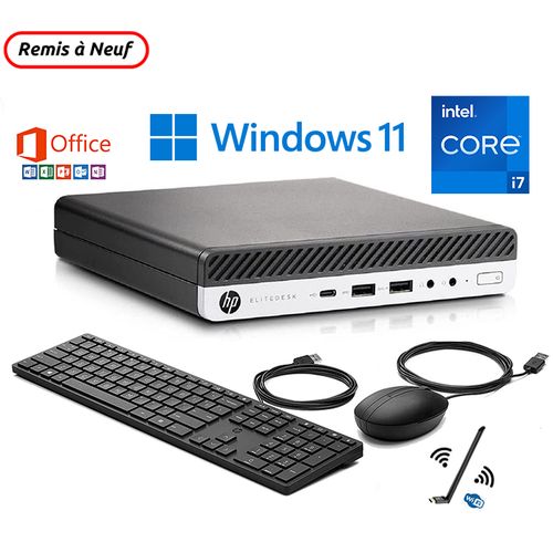 Hp EliteDesk 600 G3 Mini Core i7-6700T - 8Go - 256Go SSD ( Remis à Neuf )
 Fiche Technique et Prix au Maroc