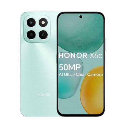 Honor X6c 6.6" (256GB / 6GB jusqu'à 12Go ) - 5300 mAh/35W - 50MP - AI Button AI Eraser - Ocean Cyan
 Fiche Technique et Prix au Maroc