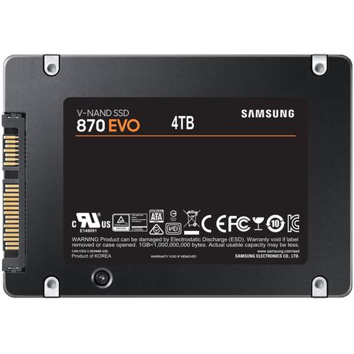 Samsung 870 EVO SSD MZ-77E4T0B/EU - Disque SSD interne 2,5’’ haute vitesse, 4 To
 Fiche Technique et Prix au Maroc