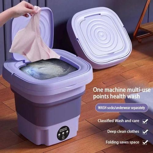 Machine à laver portable pliable avec essoreuse automatique vêtements 11L vert
 Fiche Technique et Prix au Maroc