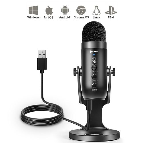 Jmary Microphone PRO cardioïde à condensateur USB, Type-c (IOS / Android, Mac / Windows)
 Fiche Technique et Prix au Maroc