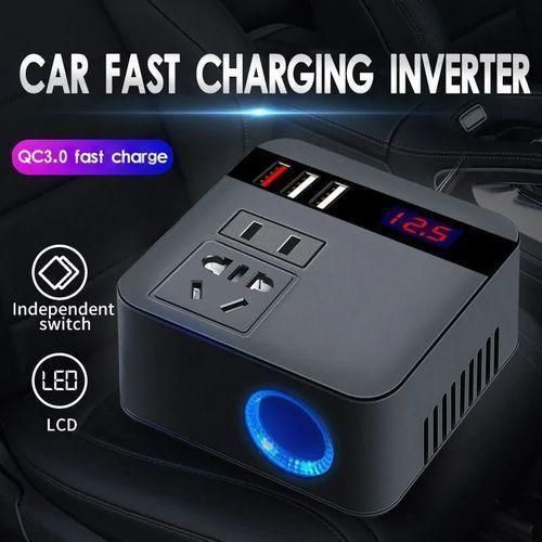 Onduleur Voiture DC12V/24V AC110V/220V 150W – LED Display
 Fiche Technique et Prix au Maroc