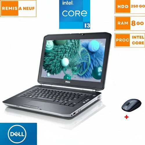 DELL PC Portable Latitude E5430-i3- RAM 8G-250Go HDD-SOURIS -GRATUIT-AZERTY-REMIS A NEUF
 Fiche Technique et Prix au Maroc