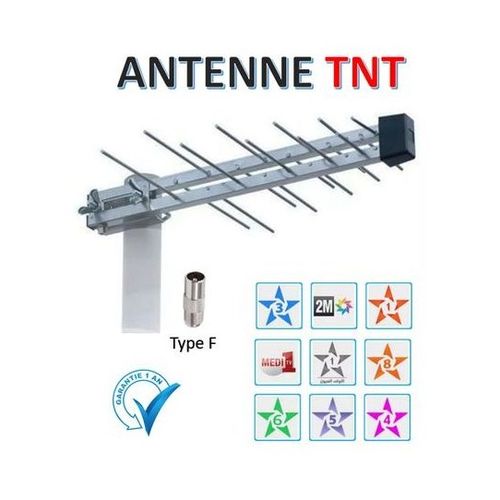 Antenne TNT Chaines Antenne extérieur, Antenne TV haute qualité de signale
 Fiche Technique et Prix au Maroc