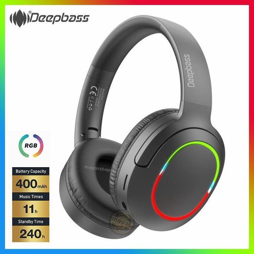 Deep Bass Casque Bluetooth Sans Fil R19 avec Son Puissant, Éclairage RGB, Carte TF, FM Radio et Entrée Audio, Design Pliable – Autonomie Longue Durée 10H
 Fiche Technique et Prix au Maroc