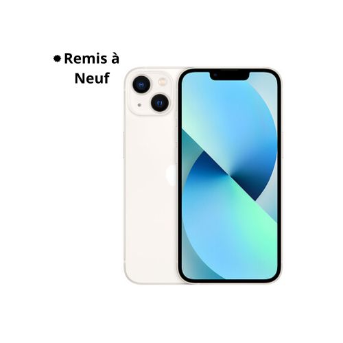 Apple iPhone 13 128GB Lumière Stellaire 6,1" Starlight 5G A15 4Gb RAM - Remis à Neuf
 Fiche Technique et Prix au Maroc