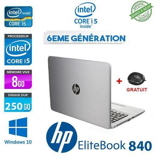 Pc HP Elitebook 840 G3 - Intel Core i5 - 8Go RAM -ssd 256Go  - 14" HD - (Remis à Neuf)
 Fiche Technique et Prix au Maroc