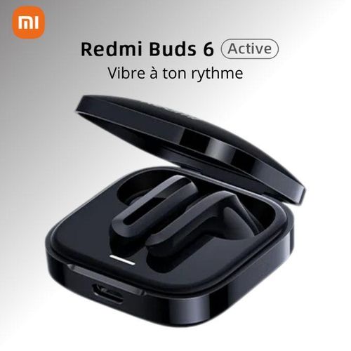 XIAOMI Redmi Buds 6 Active Noir – Écouteurs Sans Fil avec 30h d’Autonomie et Bluetooth 5.4
 Fiche Technique et Prix au Maroc