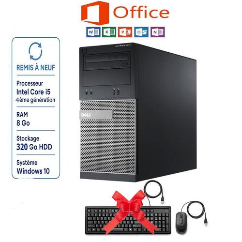 DELL Optiplex 3020 MT Intel® Core™ i5- 4th Gen - RAM 8Go , HDD 320Go (Remis à Neuf)
 Fiche Technique et Prix au Maroc