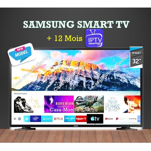 Samsung 32" Smart TV NOUVEAU MODEL RAPIDE AVEC ABONNEMENT SERVICE TV 1 AN
 Fiche Technique et Prix au Maroc