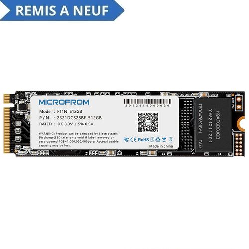Micro SSD 512GB M.2 NVMe - Remis à neuf
 Fiche Technique et Prix au Maroc