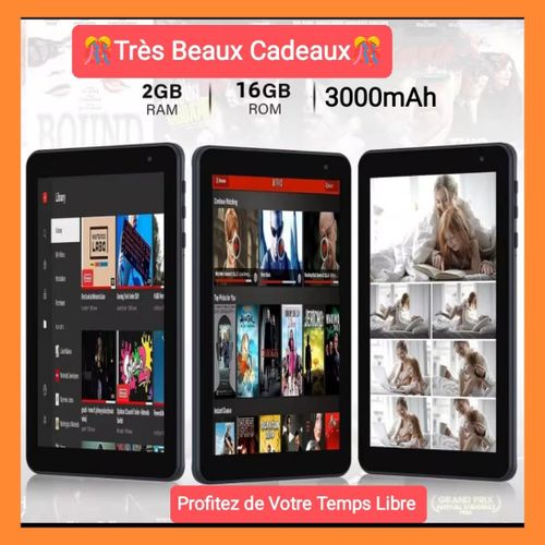 Tablette PC Ram 2G Rom 16Gb Android 9 Écran HD 7Pouce Caméra Wifi clavier souris
 Fiche Technique et Prix au Maroc