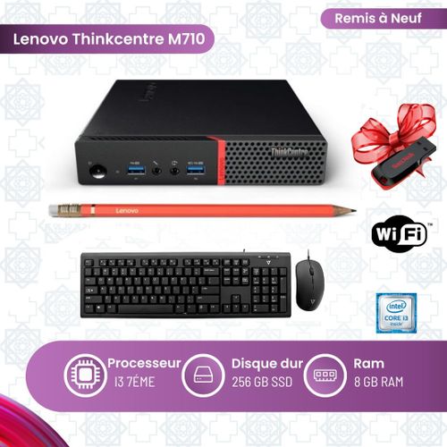 Lenovo PC Thinkcentre M710q Core i3 2,2Ghz 7éme Génération 8Go 256Go SSD-Remis à neuf
 Fiche Technique et Prix au Maroc