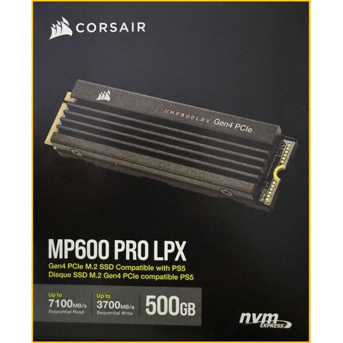Corsair Disque SSD MP600 PRO LPX - 500GB M.2 NVMe PCIe Gen.4x4 PS5 Compatible
 Fiche Technique et Prix au Maroc