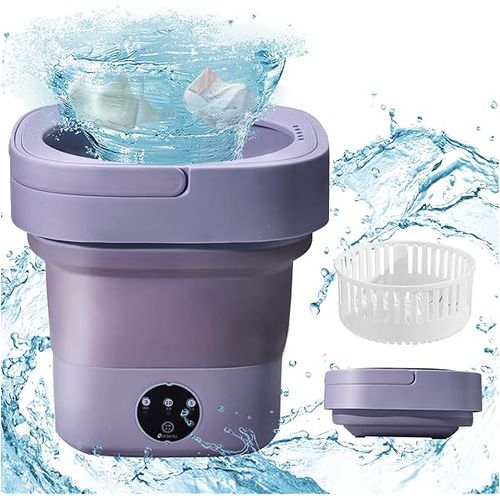 Machine à laver pliante portable, petit lave-linge de voyage, chaussettes, sous-vêtements 6.5L
 Fiche Technique et Prix au Maroc