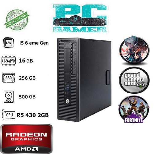 Hp PC GAMER i5 6éme Gén - 16GB RAM - 256GB SSD / 500GB HDD - RADEON R5 430 2GB - remis à neuf
 Fiche Technique et Prix au Maroc
