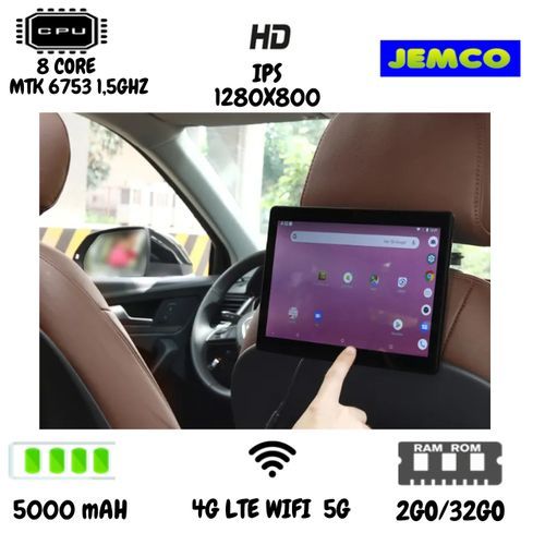 JEMCO tablette Pour Voiture 4G WIFI GPS 10.1" 2GO RAM 32GO ROM
 Fiche Technique et Prix au Maroc