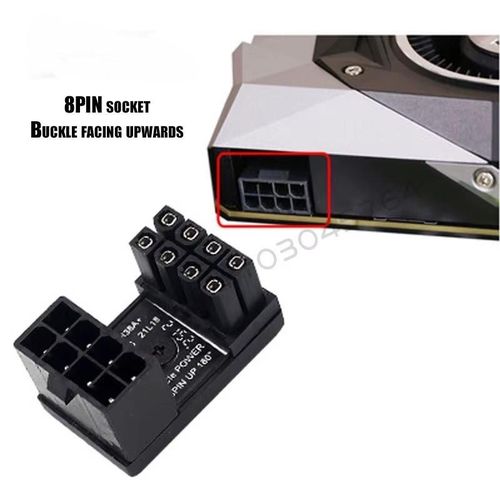 Adaptateur d’Alimentation GPU PCI-E 6/8 Broches Coudé 180° – Connecteur Rotatif pour Carte Graphique
 Fiche Technique et Prix au Maroc