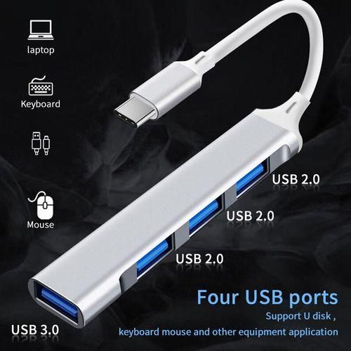 Type C to USB hub 4 Port USB 3.0 + 3 Ports USB 2.0 pour MacBook Laptops Telephone
 Fiche Technique et Prix au Maroc