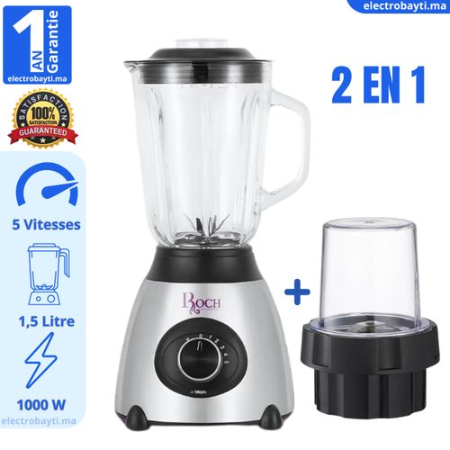 Roch Blender 1000W- Mélangeur universel robuste
 Fiche Technique et Prix au Maroc