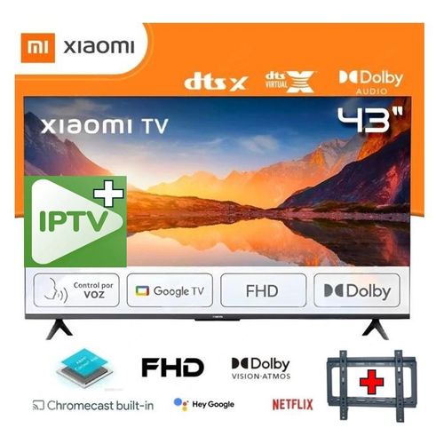 XIAOMI Téléviseur intelligent 43 pouces Full HD 1 an serveur IP Google TV Dolby Audio, Wi-Fi, Bluetooth, L43MA-AFME
 Fiche Technique et Prix au Maroc