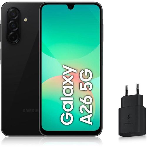Samsung  Galaxy A26 5G 6.7" (8GB RAM + 256GB ROM) - 50 Mpx +Noir-Chargeur Rapide 25W Inclus
 Fiche Technique et Prix au Maroc