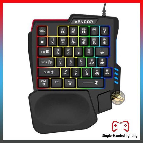 Demi Clavier Gaming Monomains RGB K601 – 35 touches, macros FN, repose-poignet, USB filaire, anti-ghosting intégral
 Fiche Technique et Prix au Maroc