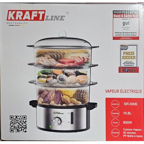 Kraft line Cuiseur électrique à Vapeur Look-in 3 Compartiments
 Fiche Technique et Prix au Maroc