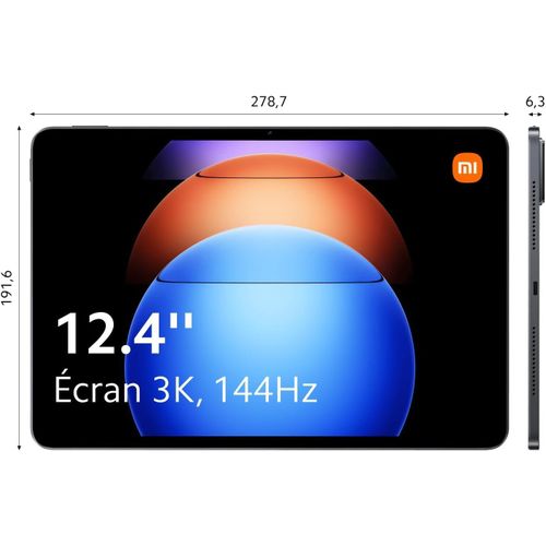 XIAOMI MI Pad 6S PRO 12.4'' (12 Go / 512 Go )  Snapdragon 8 Gen 2-120W- WiFi -5G- gris graphite
 Fiche Technique et Prix au Maroc
