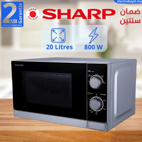 Sharp Micro-Ondes - 20L - 800W - Manuel fonction décongélation
 Fiche Technique et Prix au Maroc