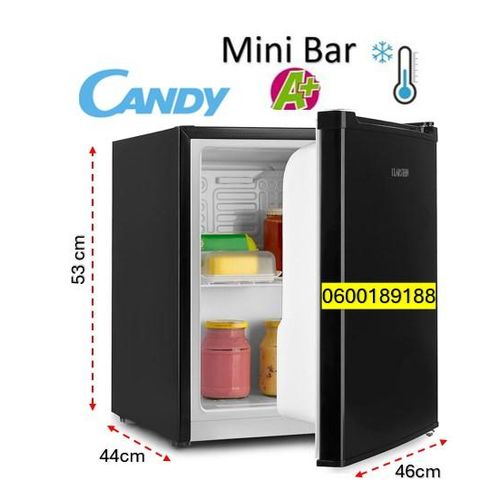 Candy Mini Réfrigérateur 42 litres  Mini Bar Haute Qualité Noir avec faible bruit
 Fiche Technique et Prix au Maroc