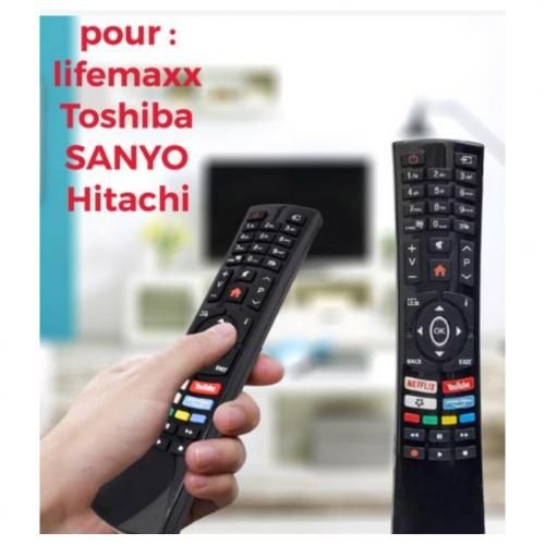 Télécommande  télévision pour lifemaxx, Toshiba,SANYO,Hitachi
 Fiche Technique et Prix au Maroc
