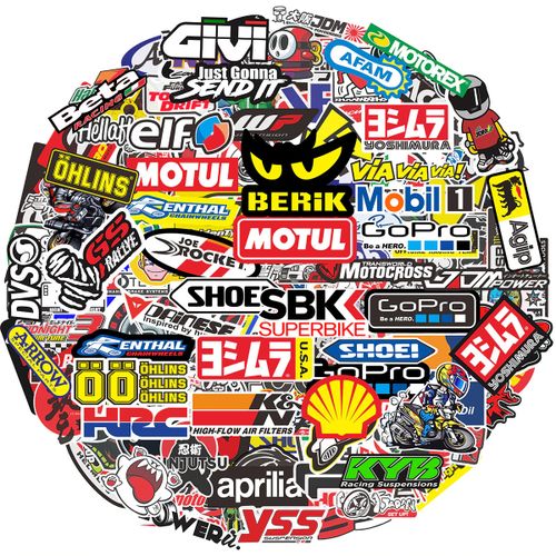 Motorcycle Stickers Decals Car Bike Helmet For Honda Yamaha Kawasaki Suzuki LOT/30 pcs
 Fiche Technique et Prix au Maroc