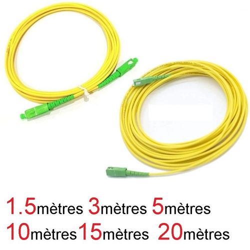 Câble Fibre Optique Monomode Jarretière Simplex FO SC/APC 1.5, 3, 5, 10, 15, 20m
 Fiche Technique et Prix au Maroc